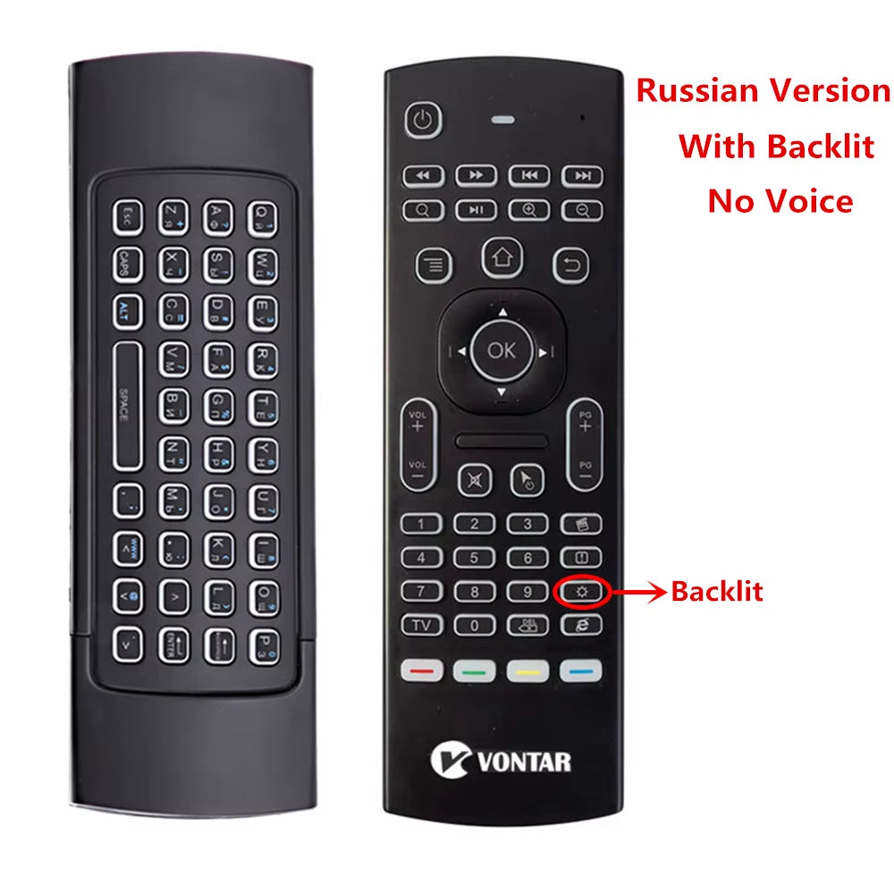 MX3 Backlit Air Mouse Smart Voice Remote Control MX3 Pro 2.4G Wireless Keyboard Gyro IR for Android TV Box T9 X96 Mini H96 Max
