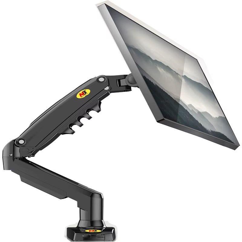 New NB F80 + 2XUSB3.0 Desktop Gas Spring 17-30" LCD LED Monitor Holder Mount Arm Full Motion Display Stand Loading 2-9 Kgs