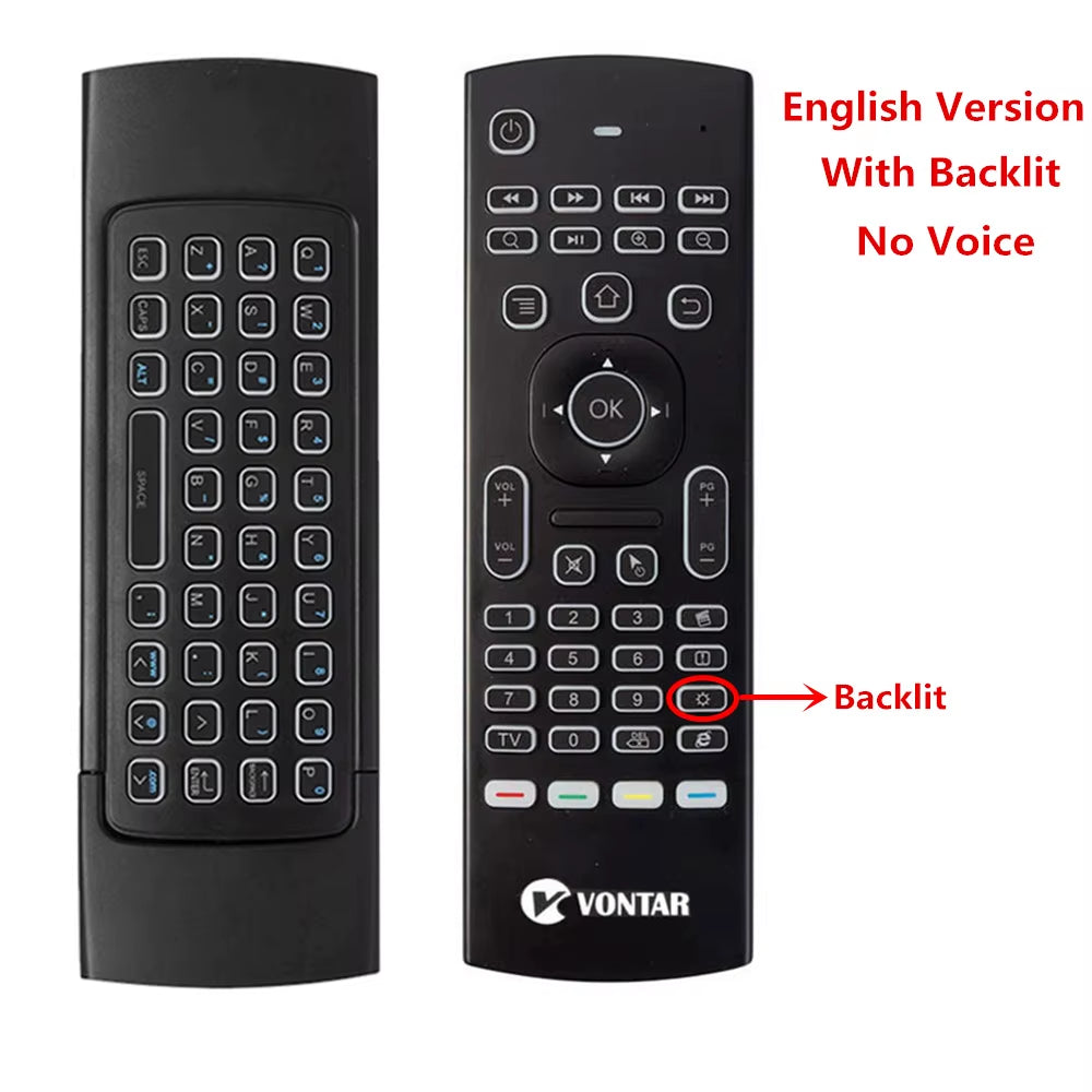 MX3 Backlit Air Mouse Smart Voice Remote Control MX3 Pro 2.4G Wireless Keyboard Gyro IR for Android TV Box T9 X96 Mini H96 Max