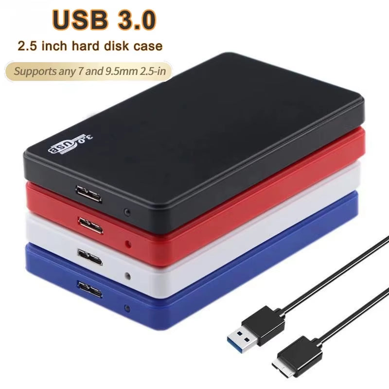 USB 3.0 to 2.5 Inch Hard Drive Case SATA HDD SSD Enclosure 5Gbps External Hard Drive Disk Box for PC Laptop Smartphone PC Laptop