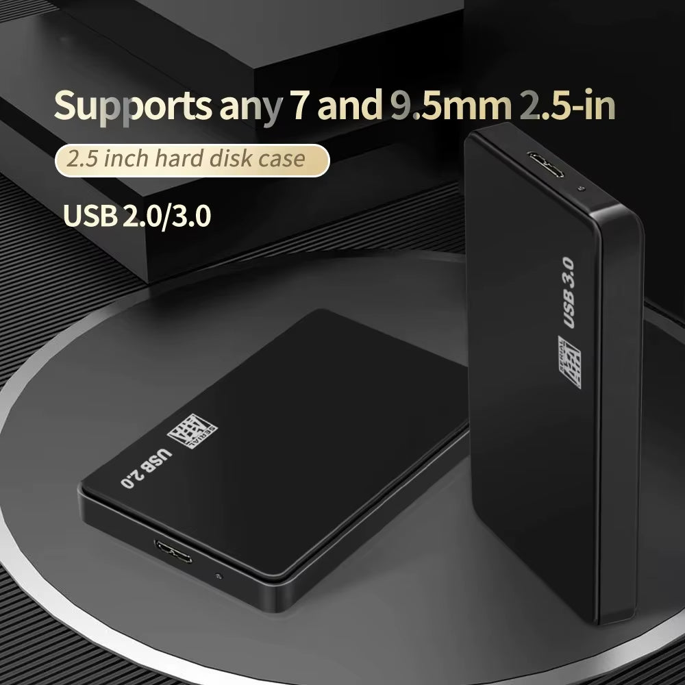 USB 3.0 to 2.5 Inch Hard Drive Case SATA HDD SSD Enclosure 5Gbps External Hard Drive Disk Box for PC Laptop Smartphone PC Laptop