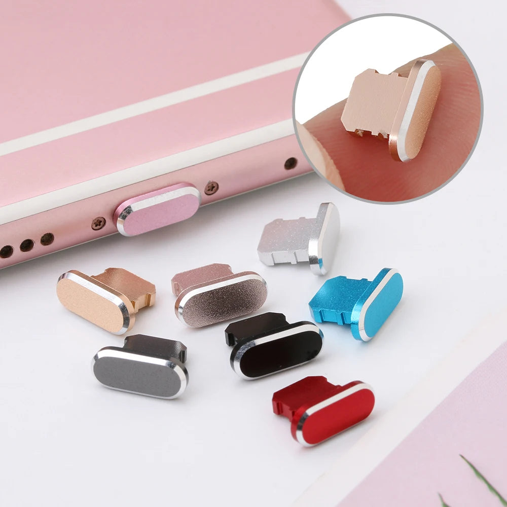 Practical Dustproof Cover Aluminium Alloy Metal anti Dust Charger Dock Plug Stopper Cap for Iphone X XR 14 13 12 11 Pro Max Plus