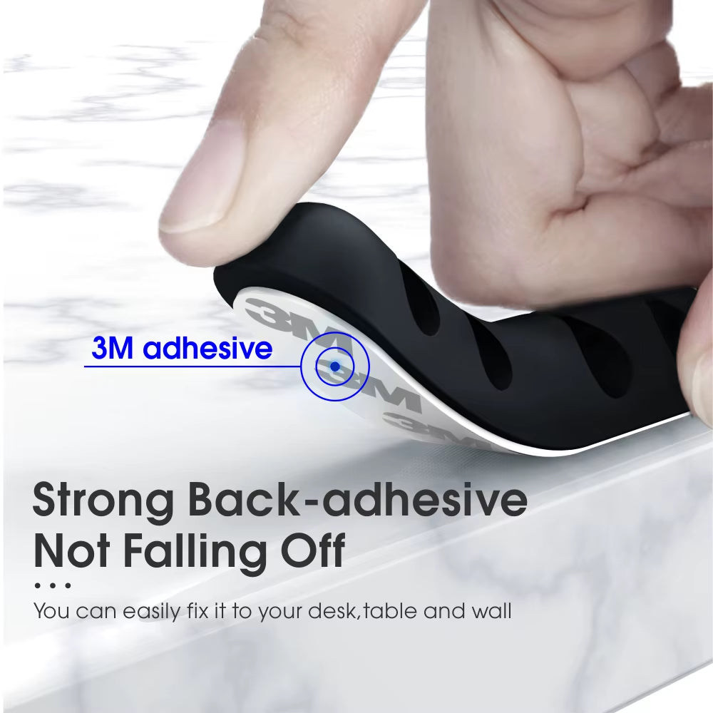 Cable Organizer Silicone USB Cable Winder Flexible Cable Management Clips Cable Holder for Mouse Headphone Earphone