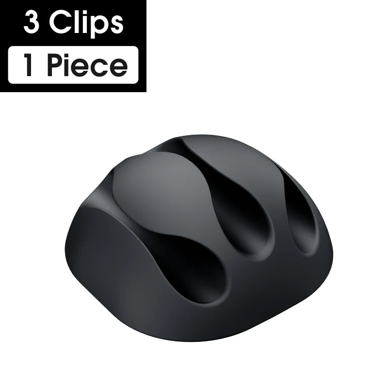 Cable Organizer Silicone USB Cable Winder Flexible Cable Management Clips Cable Holder for Mouse Headphone Earphone