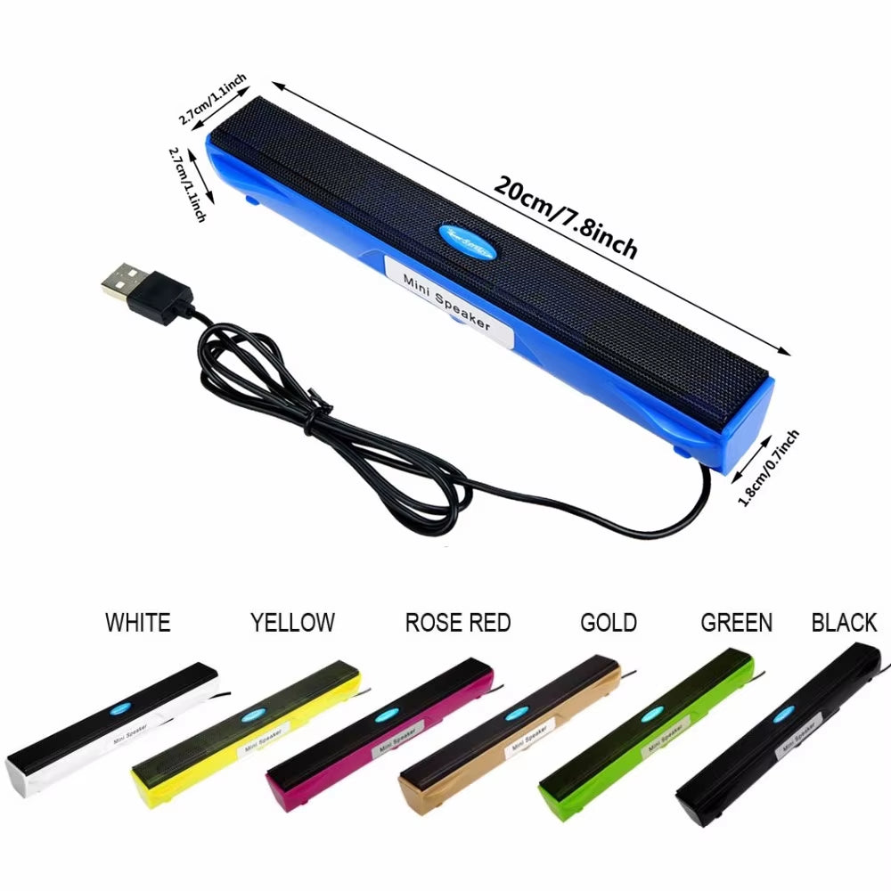 Portable USB Mini Speaker Music Player Mini USB Speaker Amplifier Loudspeaker for Computer Desktop PC Laptop Notebook